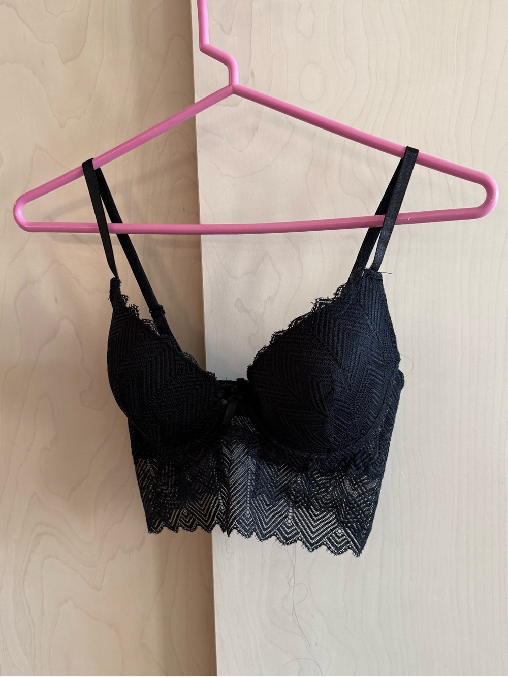sophie b. Black Lace Longline Bralette